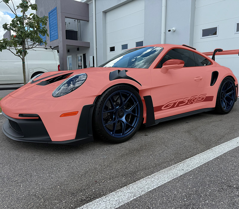 Full clear bra/ppf protection on this white Porsche GT3 RS